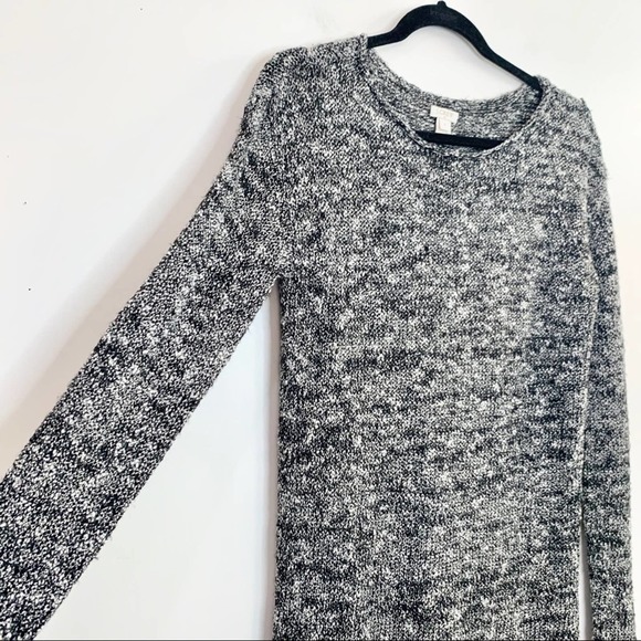 J. CREW Black & White Scoop Marled Knit Sweater - Picture 2 of 9